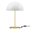 Modway Ideal Metal Table Lamp in White Satin Brass