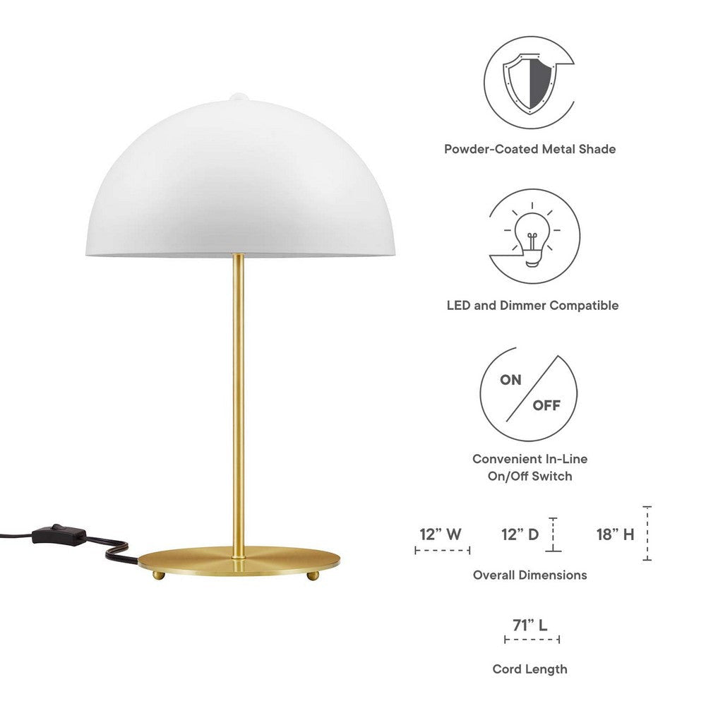 Ideal Metal Table Lamp MDY-EEI-5629-WHI-SBR