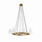 Modway Surround 8-Light Chandelier in White Satin Brass