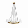 Modway Surround 8-Light Chandelier in White Satin Brass