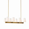 Modway Enthrall 8-Light Chandelier in White Satin Brass MDY-EEI-5642-WHI-SBR