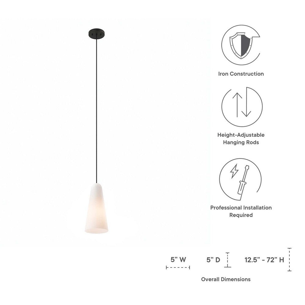 Beacon 1-Light Pendant Light by Modway| Black