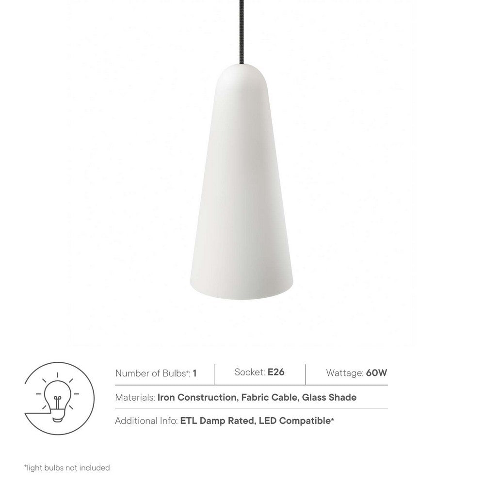 Beacon 1-Light Pendant Light by Modway| Brown