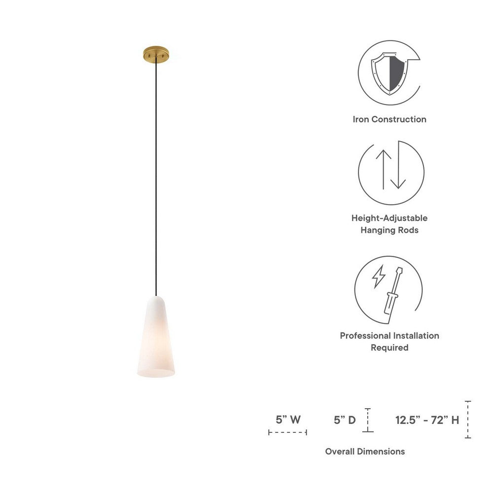 Beacon 1-Light Pendant Light by Modway| Brown