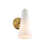 Modway Beacon 1-Light Wall Sconce in Opal Satin Brass,Brown 7.5 x 5 x 11.5 MDY-EEI-5645-OPA-SBR