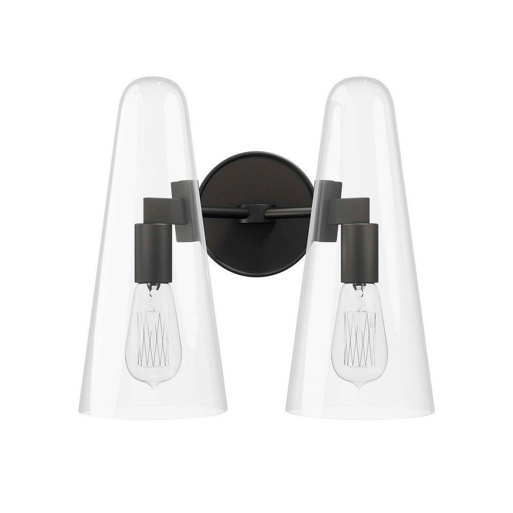 Beacon 2-Light Wall Sconce by Modway| Black