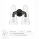Beacon 2-Light Wall Sconce by Modway| Black