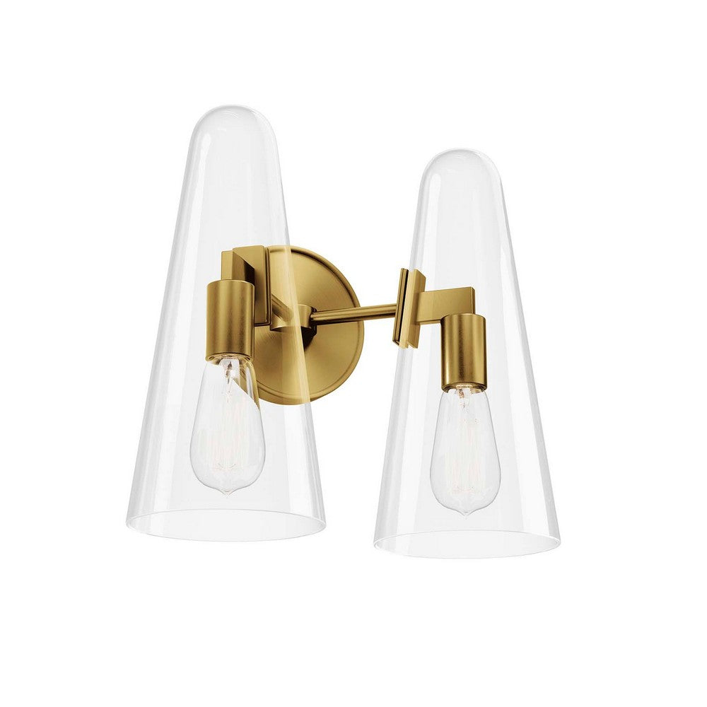 Beacon 2-Light Wall Sconce by Modway| Brown