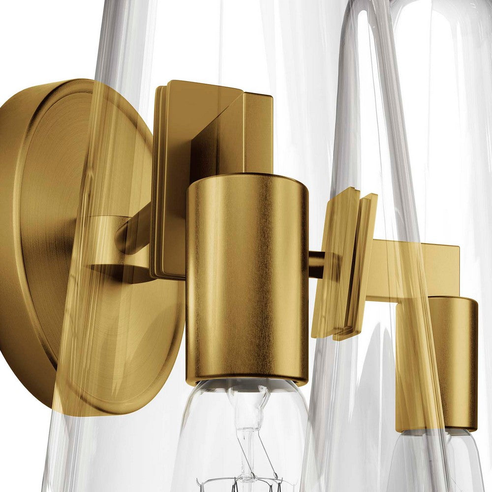 Beacon 2-Light Wall Sconce by Modway| Brown
