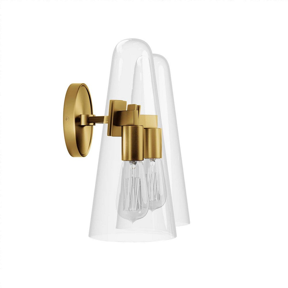 Beacon 2-Light Wall Sconce by Modway| Brown