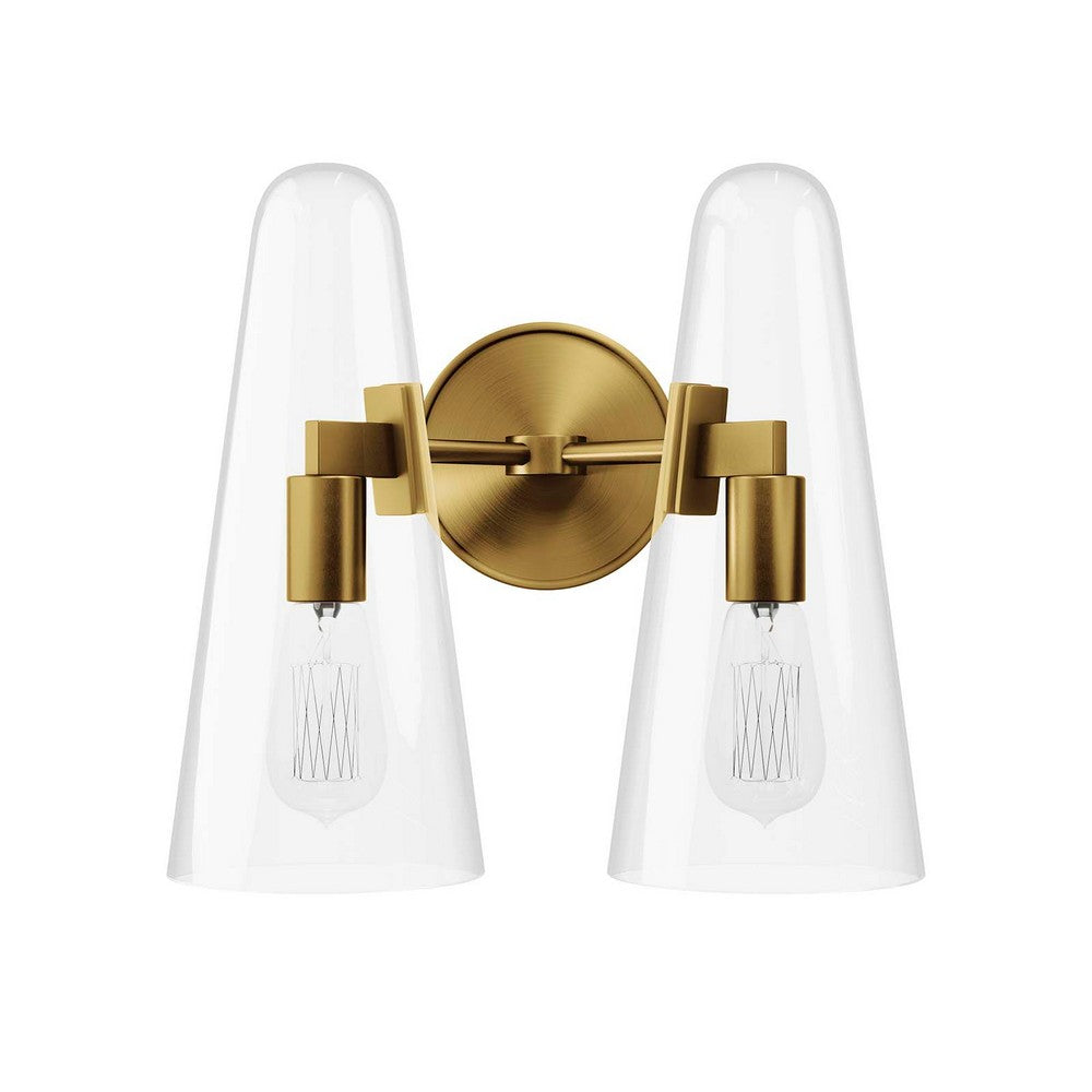 Beacon 2-Light Wall Sconce by Modway| Brown