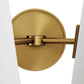 Beacon 2-Light Wall Sconce in Opal Satin Brass MDY-EEI-5646-OPA-SBR