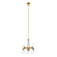 Beacon 3-Light Pendant Light in Clear Satin Brass