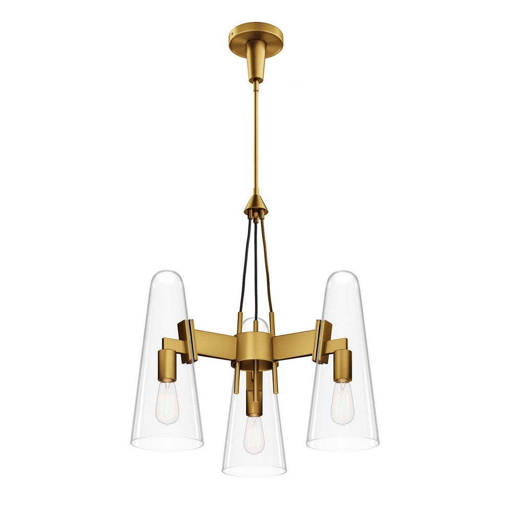 Beacon 3-Light Pendant Light by Modway| Brown