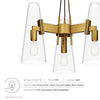 Beacon 3-Light Pendant Light by Modway| Brown