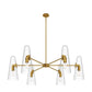 Beacon 6-Light Chandelier in Clear Satin Brass MDY-EEI-5648-CLR-SBR