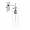 Modway Skylark Wall Sconce in Clear Polished Nickel Silver 5 x 8.5 x 17 MDY-EEI-5649-CLR-PON