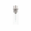 Modway Skylark Wall Sconce in Clear Polished Nickel, Silver, 5 x 8.5 x 17