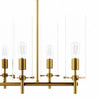 Modway Skylark 6-Light Chandelier in Clear Satin Brass MDY-EEI-5651-CLR-SBR