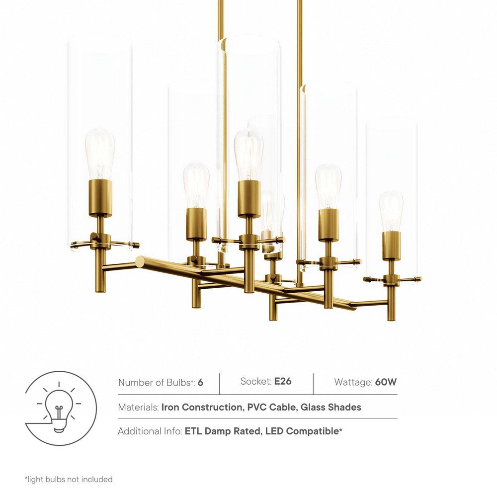 Skylark 6-Light Chandelier by Modway| Brown