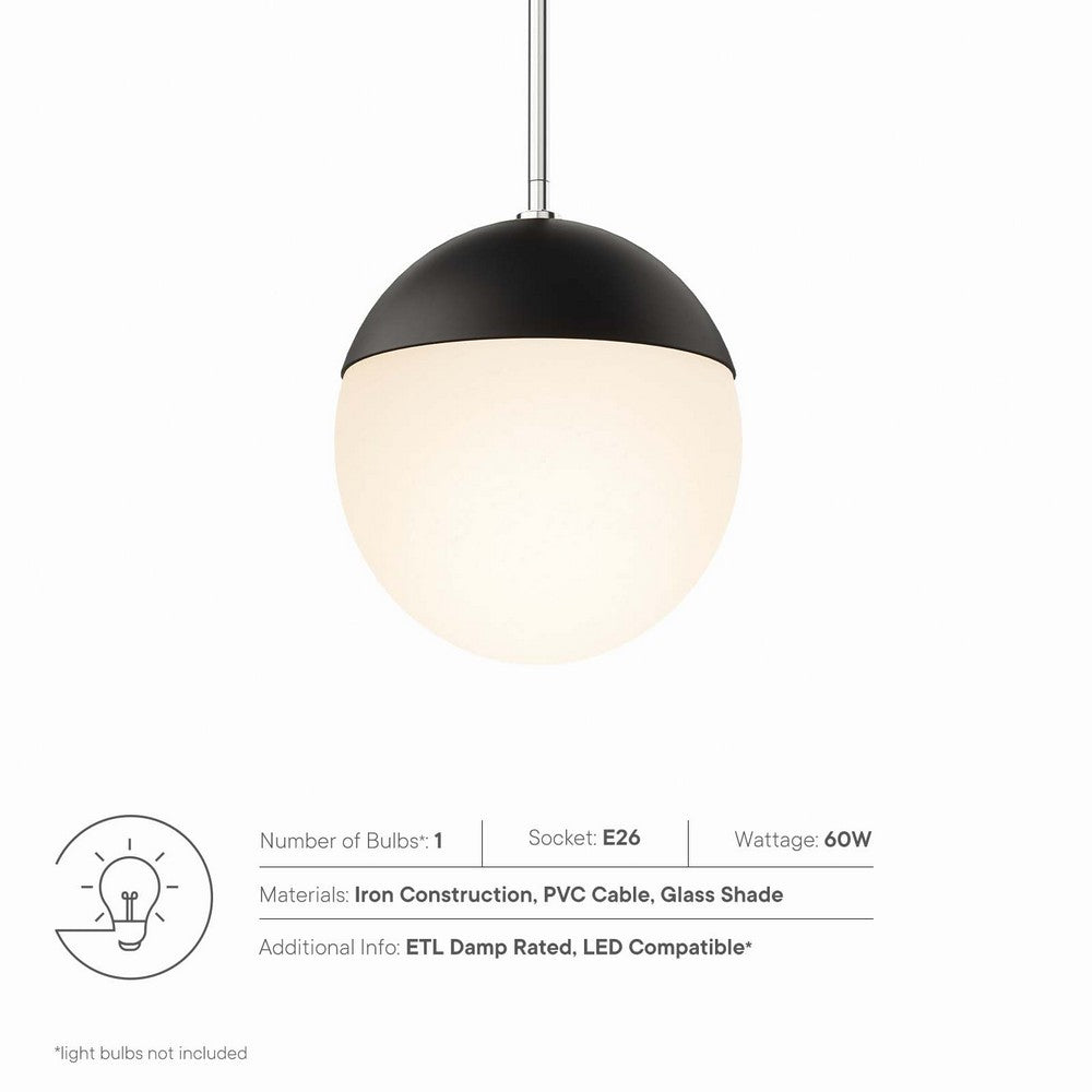 Stellar 1-Light Pendant Light by Modway| Silver