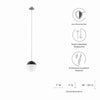 Stellar 1-Light Pendant Light by Modway| Silver