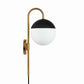 Modway Stellar 1-Light Wall Sconce in Opal Satin Brass MDY-EEI-5654-OPA-SBR