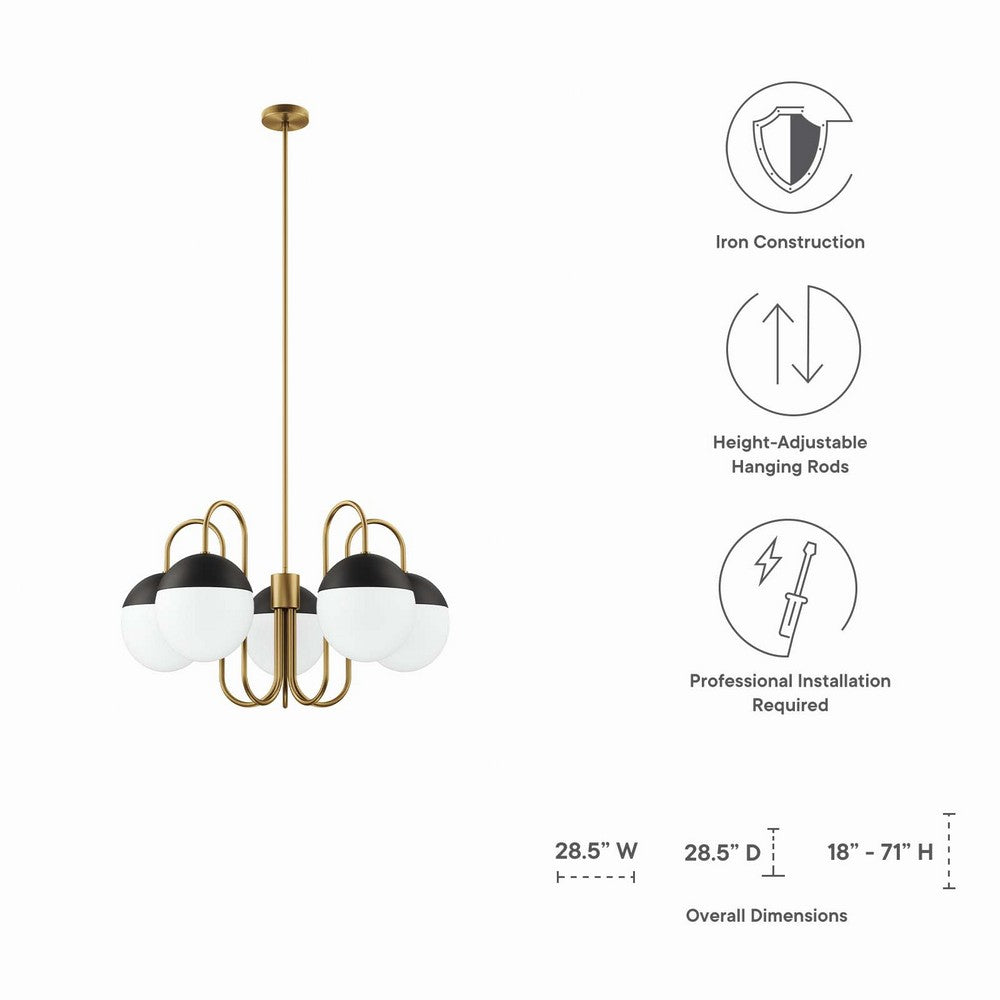 Stellar 5-Light Chandelier  - No Shipping Charges