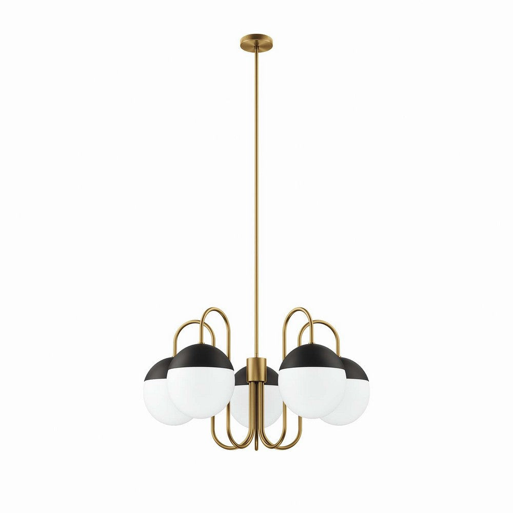 Stellar 5-Light Chandelier - No Shipping Charges MDY-EEI-5658-OPA-SBR