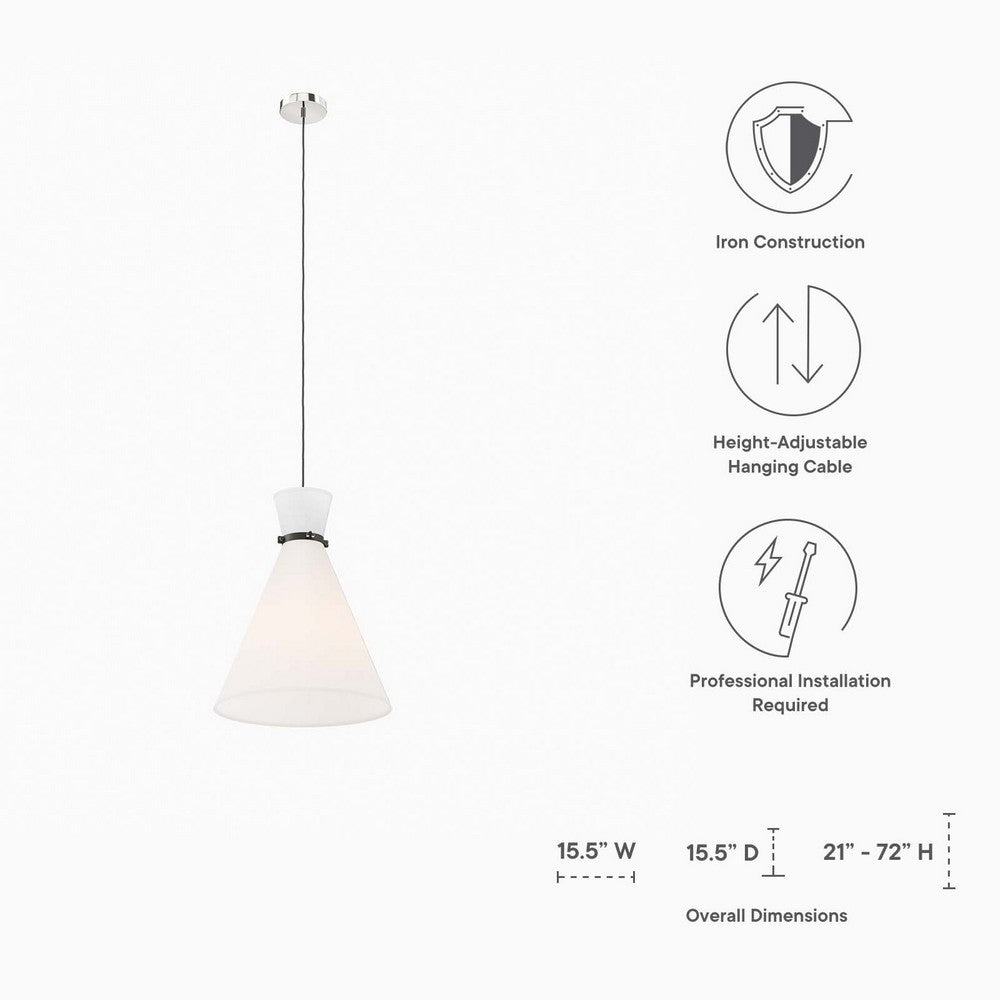 Starlight 1-Light Pendant Light by Modway| Silver