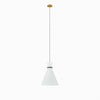 Modway Starlight 1-Light Pendant Light in White Satin Brass