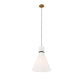 Modway Starlight 1-Light Pendant Light in White Satin Brass MDY-EEI-5659-WHI-SBR