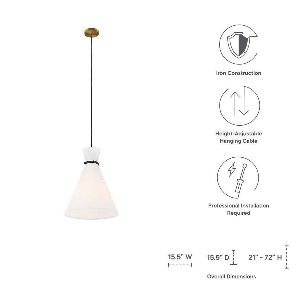Starlight 1-Light Pendant Light by Modway| Brown