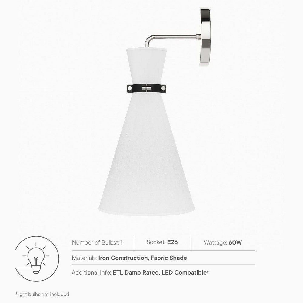 Starlight 1-Light Wall Sconce by Modway| Silver