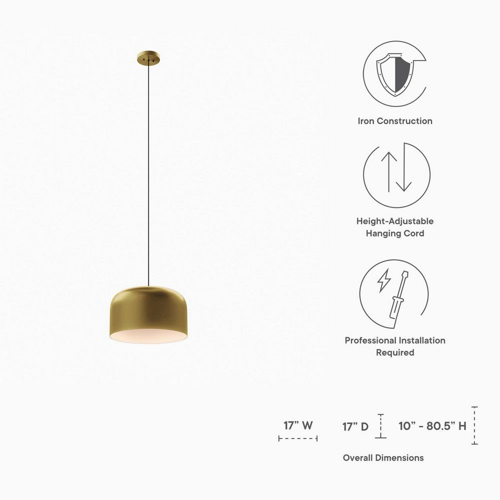 Avenue 1-Light Pendant Light by Modway| Brown