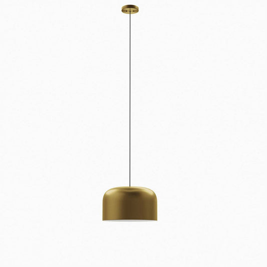 Modway Avenue 1-Light Pendant Light in Satin Brass, Brown, 17 x 17 x 80.5