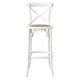Modway Gear X-Back Wood Bar Stool in White