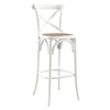 Modway Gear X-Back Wood Bar Stool in White