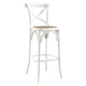 Modway Gear X-Back Wood Bar Stool in White