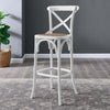 Modway Gear X-Back Wood Bar Stool in White
