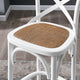 Modway Gear X-Back Wood Bar Stool in White