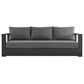 Modway Tahoe Outdoor Patio Powder-Coated Aluminum Sofa Gray Charcoal MDY-EEI-5676-GRY-CHA