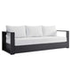 Modway Tahoe Outdoor Patio Powder-Coated Aluminum Sofa, Gray White
