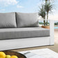 Modway Tahoe Outdoor Patio Powder-Coated Aluminum Sofa White Gray MDY-EEI-5676-WHI-GRY