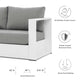 Modway Tahoe Outdoor Patio Powder-Coated Aluminum Sofa White Gray MDY-EEI-5676-WHI-GRY