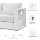 Modway Tahoe Outdoor Patio Powder-Coated Aluminum Sofa White White MDY-EEI-5676-WHI-WHI