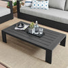 Modway Tahoe Outdoor Patio Powder-Coated Aluminum Coffee Table, Gray