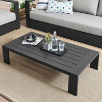 Modway Tahoe Outdoor Patio Powder-Coated Aluminum Coffee Table, Gray