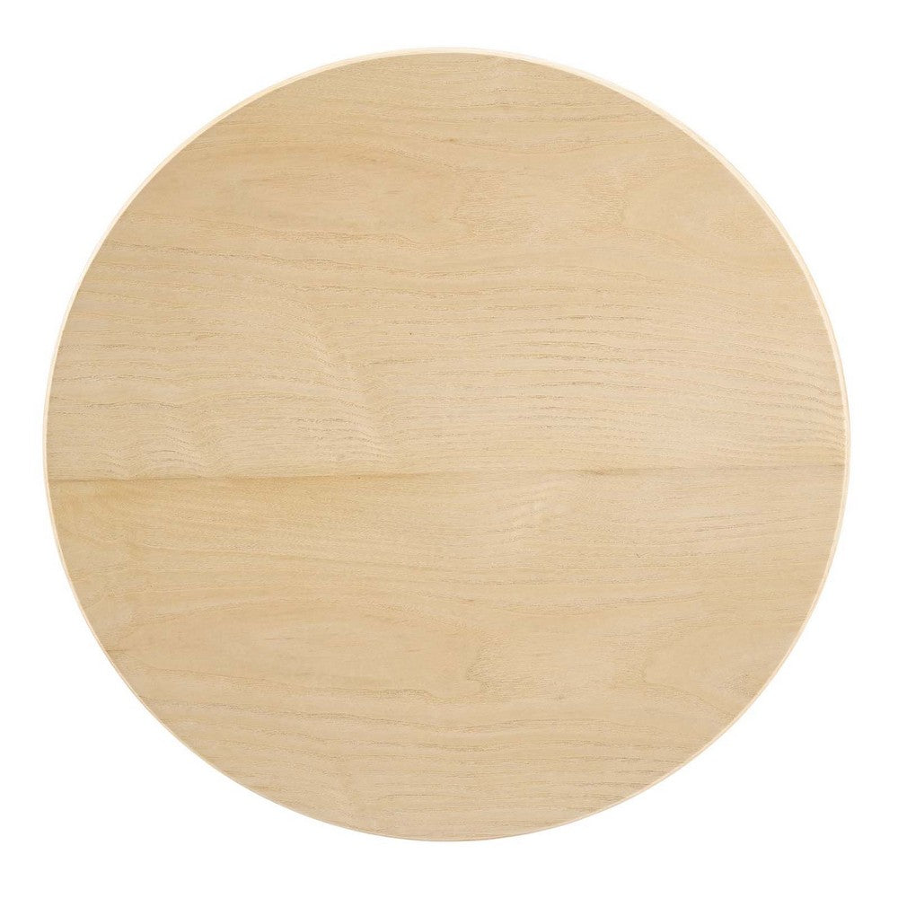 Lippa 20" Round Wood Side Table by Modway| Brown