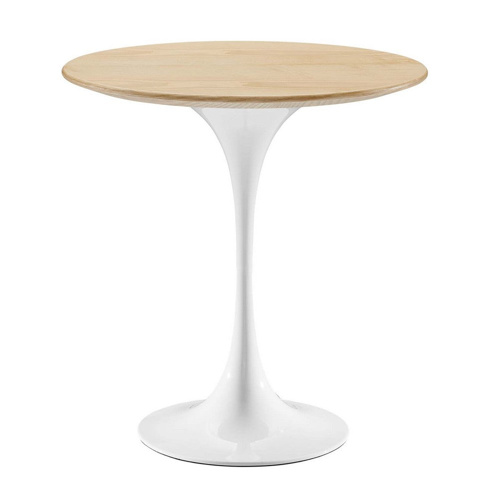 Lippa 20" Round Wood Side Table by Modway| Brown